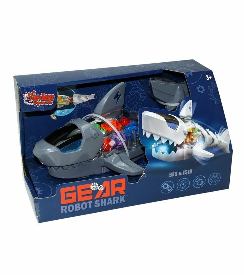 Işıklı Müzikli ve Hareketli Robot Balık- Mavi Su Dünyası Gri