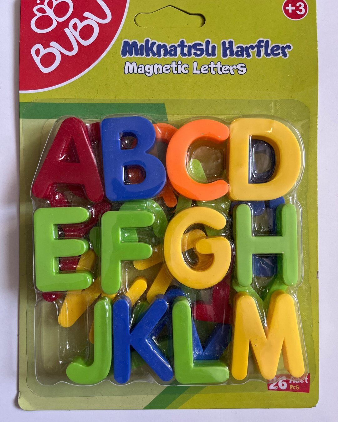 Mıknatıslı Harfler Magnet 26 Parçalık