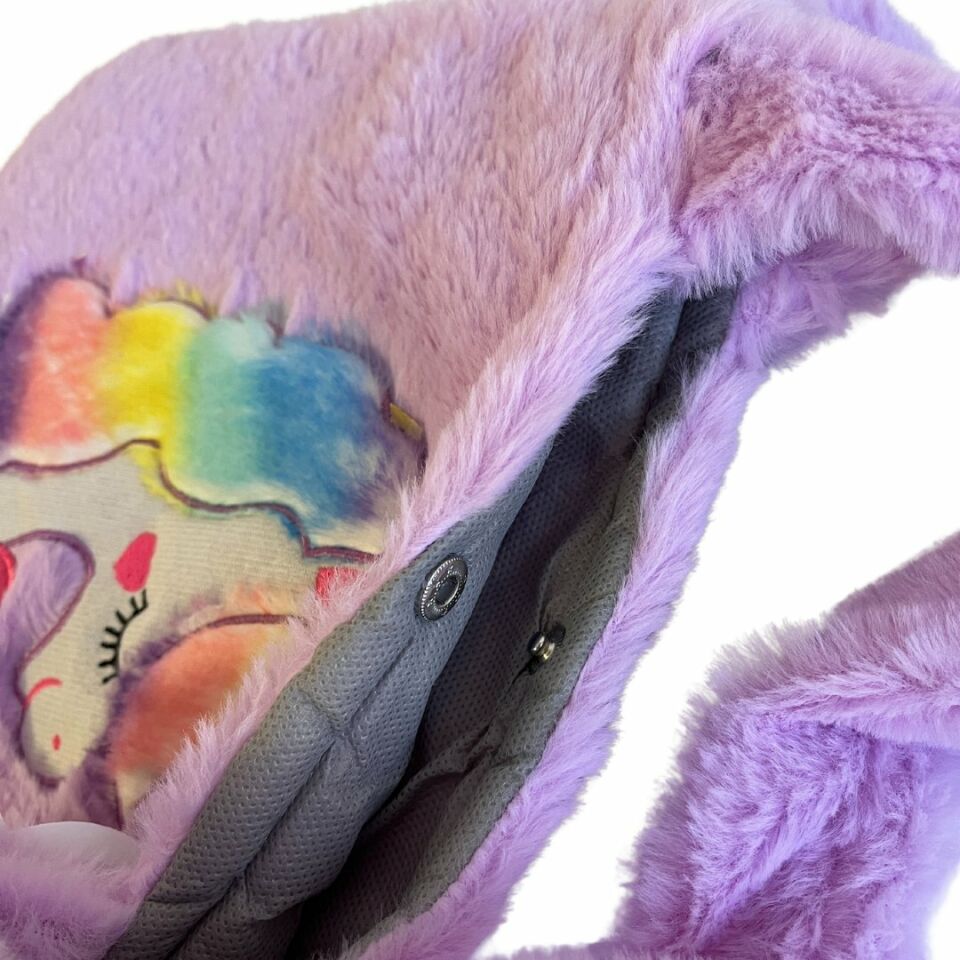 Peluş Figürlü Çocuk Çantası - Mavi Su Dünyası Pembe