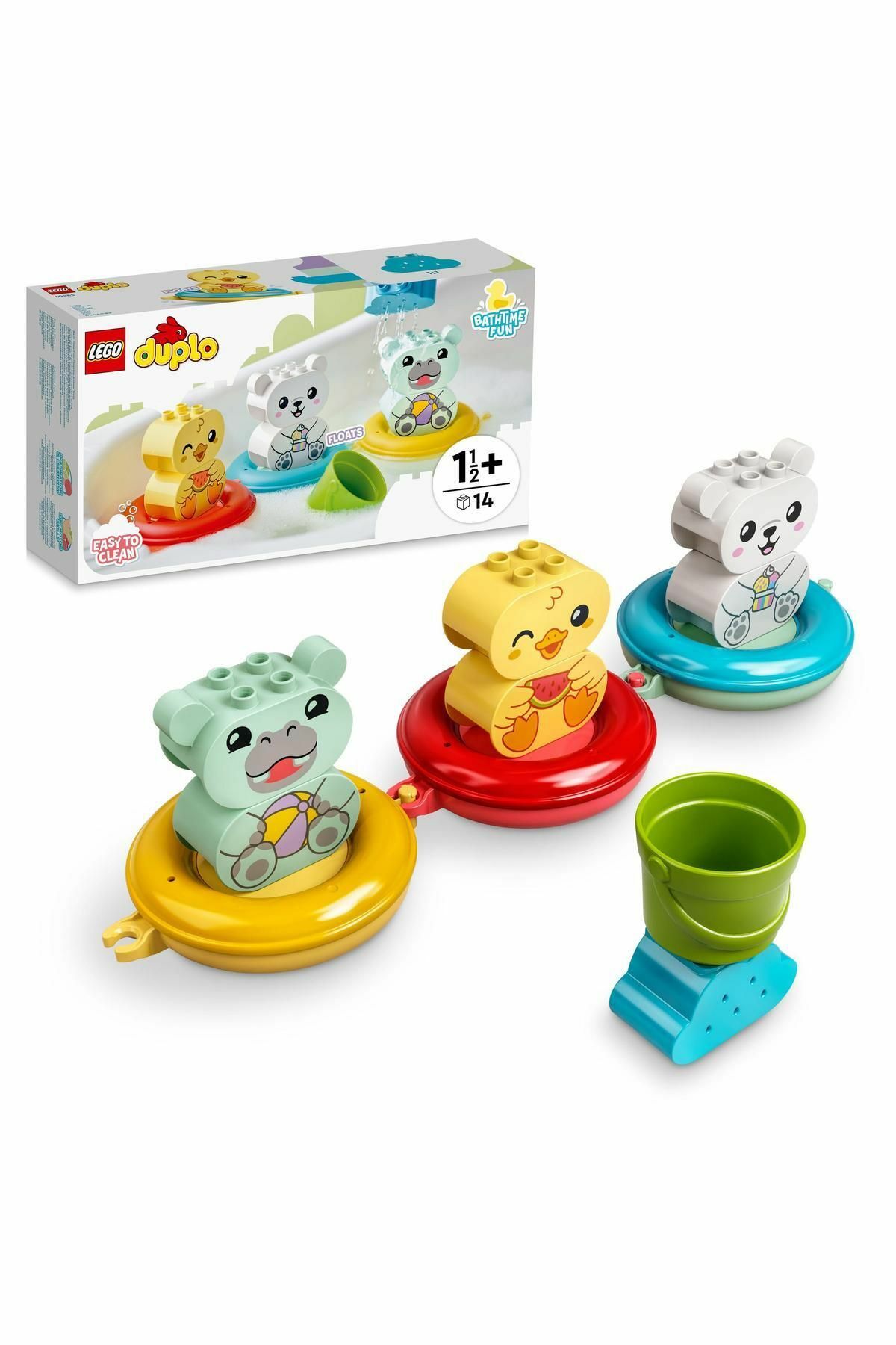 Banyo Zamanı Eğlencesi Yüzen Hayvan Treni 14 Parça