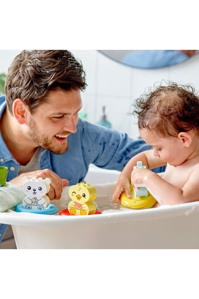 Banyo Zamanı Eğlencesi Yüzen Hayvan Treni 14 Parça