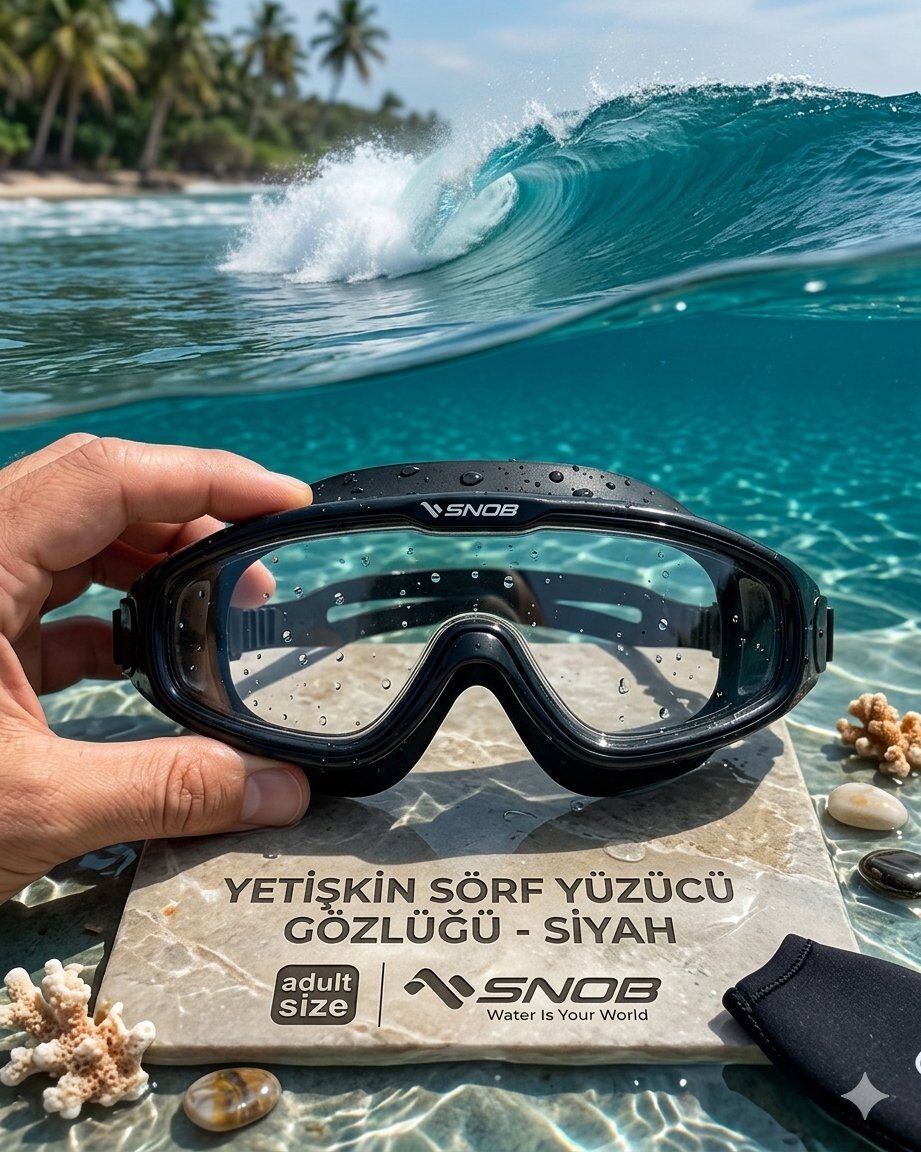 Sörf Yüzücü Gözlüğü Siyah