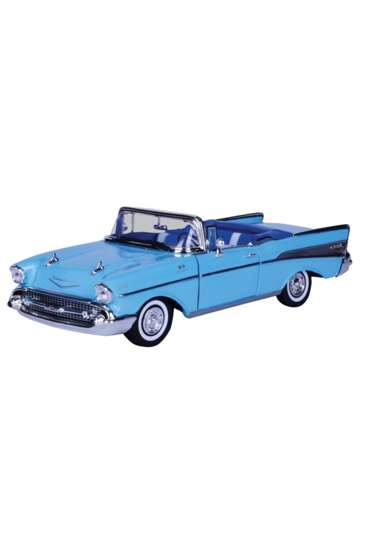1957 Model Klasik Chevrolet Chevy Bel Air Blue 1:18 | Mavi Su Dünyası