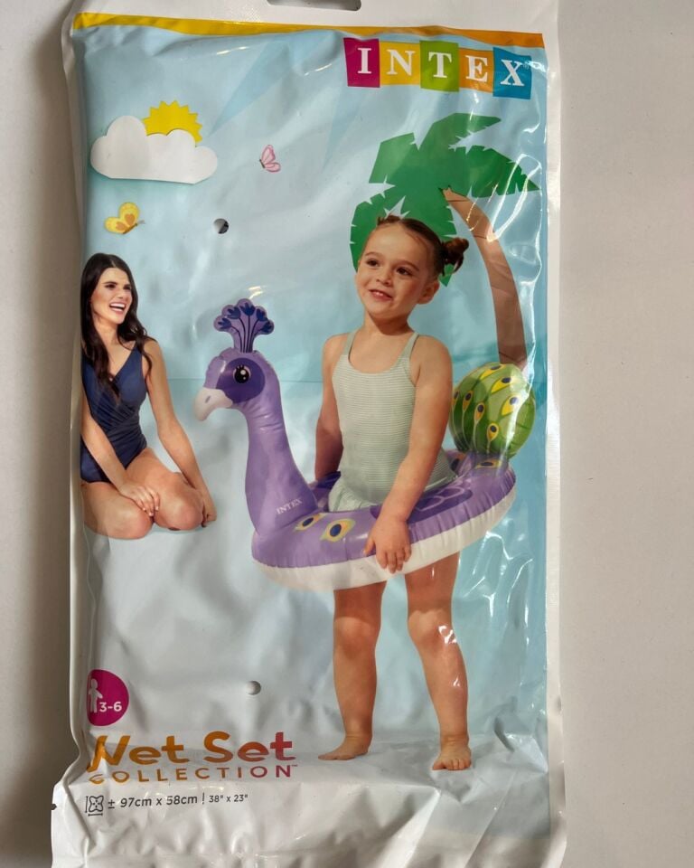 Deve Kuşu Başlı Simit Mor Renkli | 97x58 Cm | 3-6 Yaş Arası