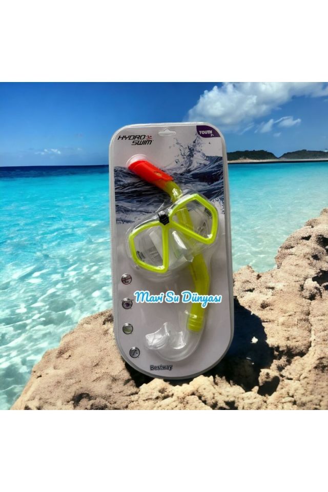 Hydro Swim Şnorkel Set 7+ 14 Yaş Arası Mavi Su Dünyası