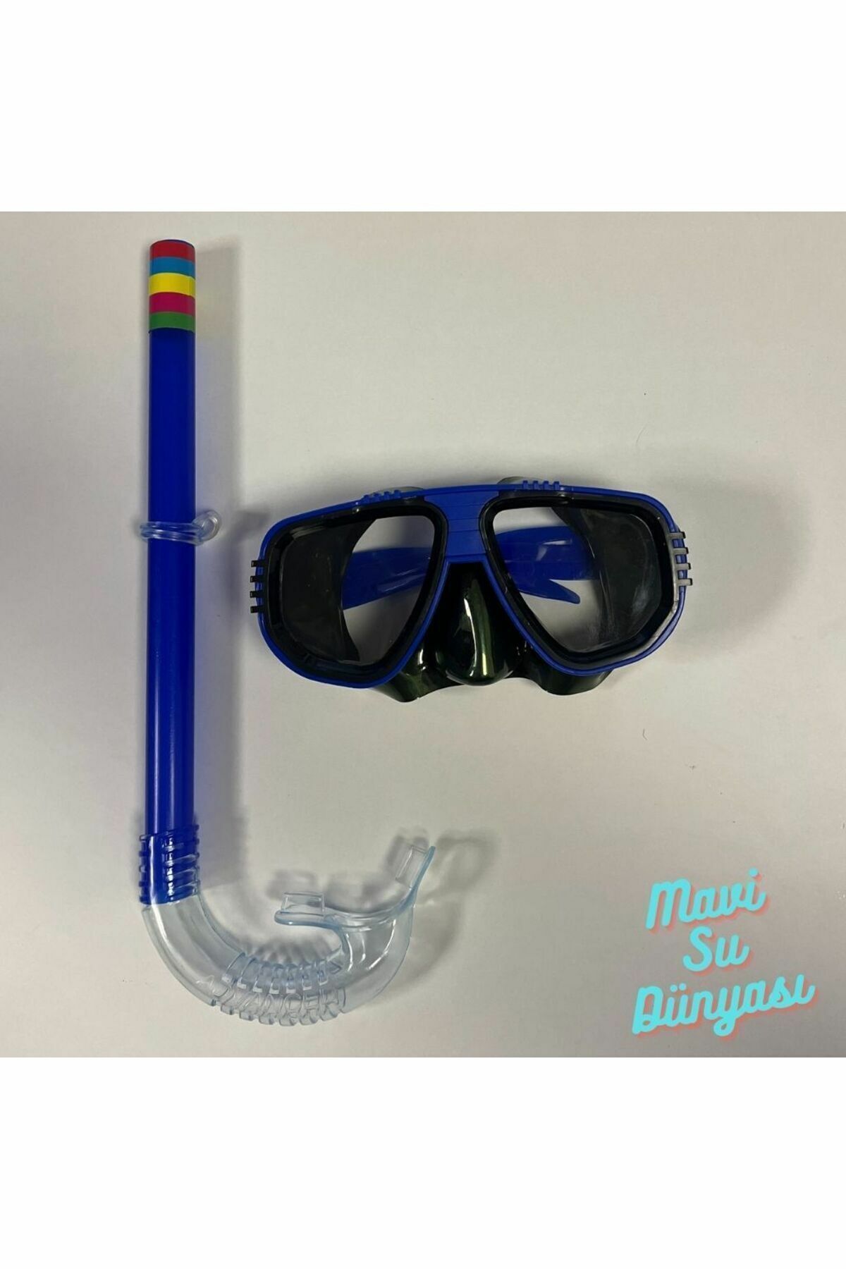 Çocuk Şnorkel Set 3 ile 7 Yaş Arası Deniz ve Havuz Maske Seti Lacivert