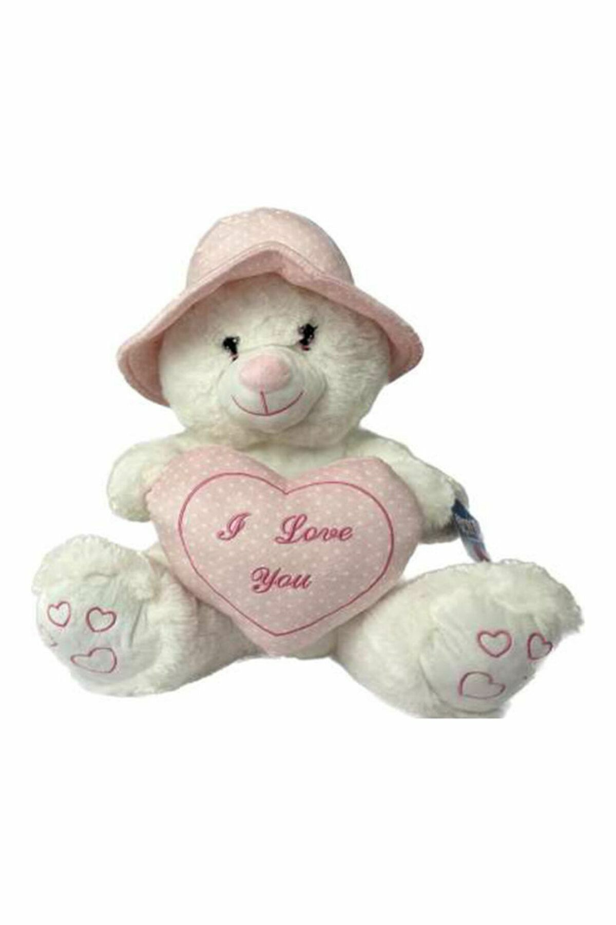 Peluş Şapkalı Ayı 43 Cm - Mavi Su Dünyası