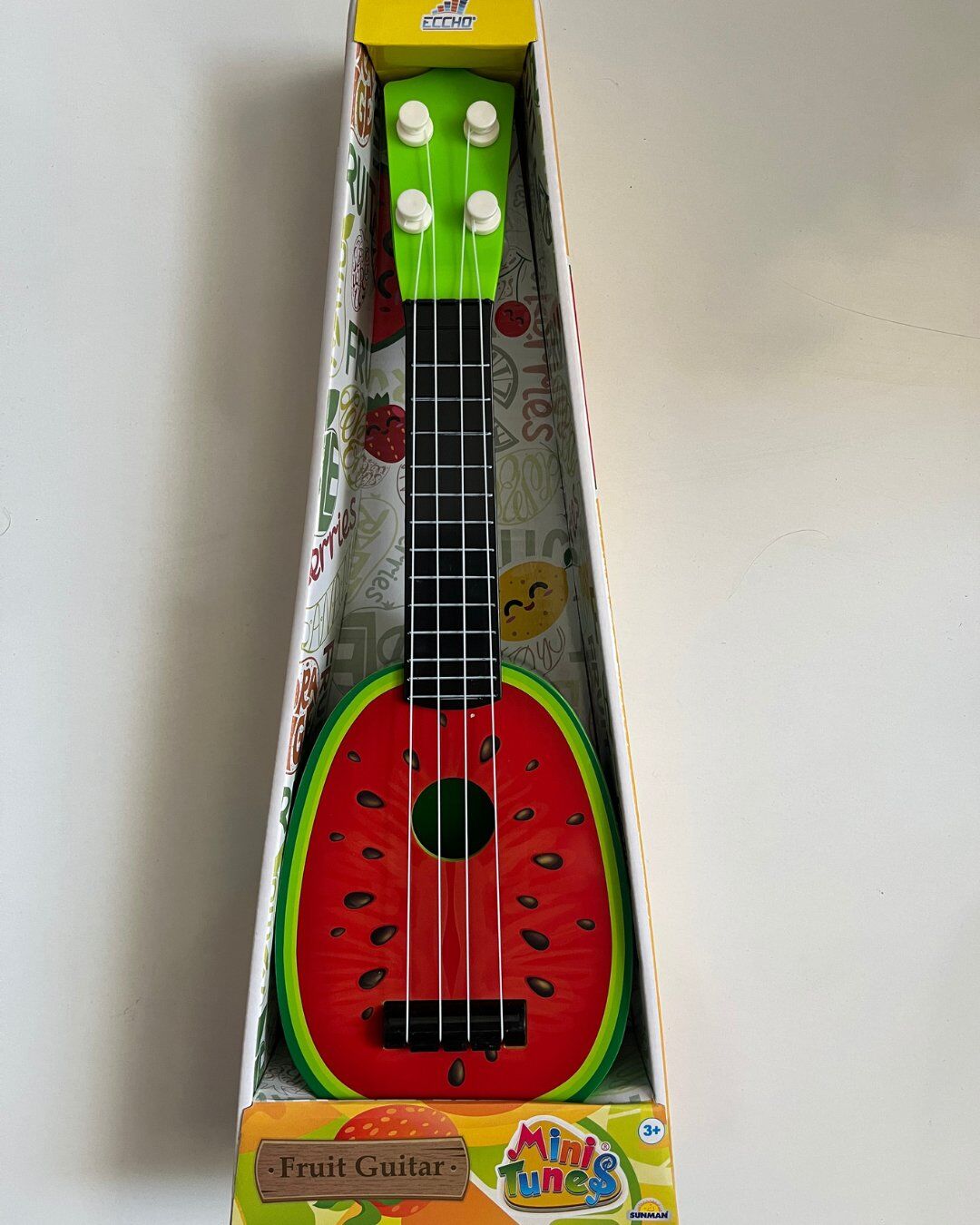 Meyve Desenli Telli Mini Gitar 35 Cm
