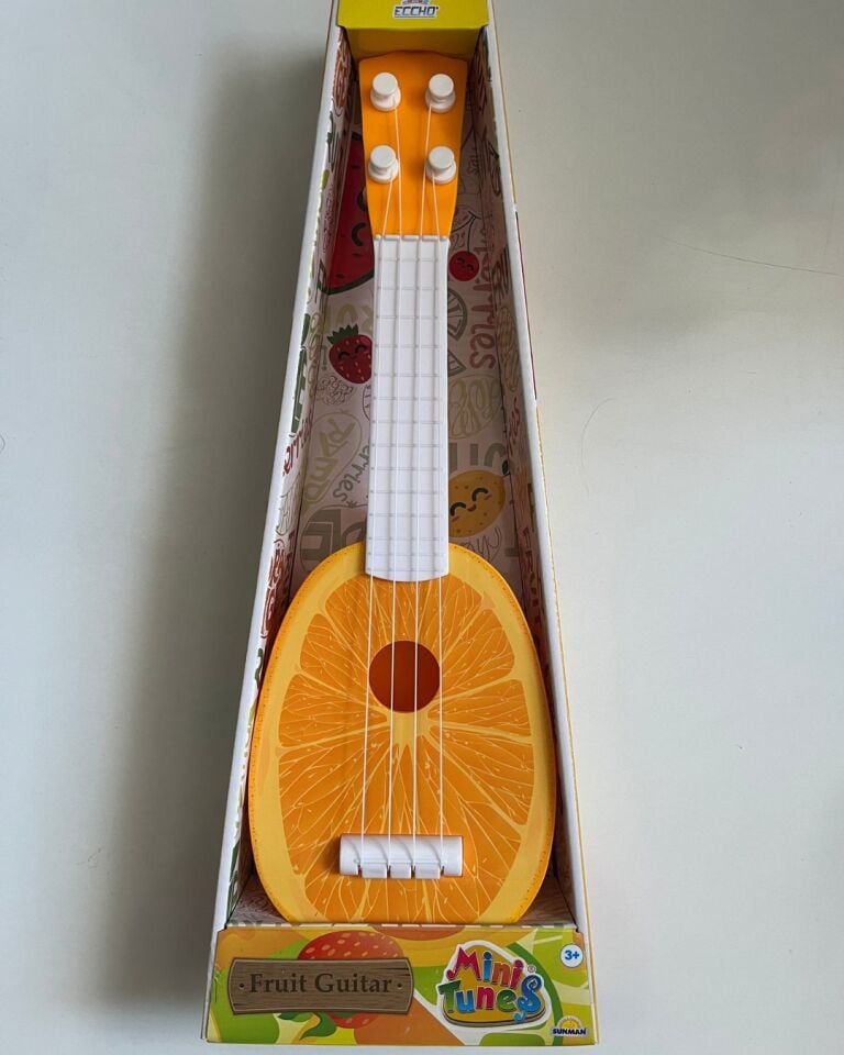 Meyve Desenli Telli Mini Gitar 35 Cm