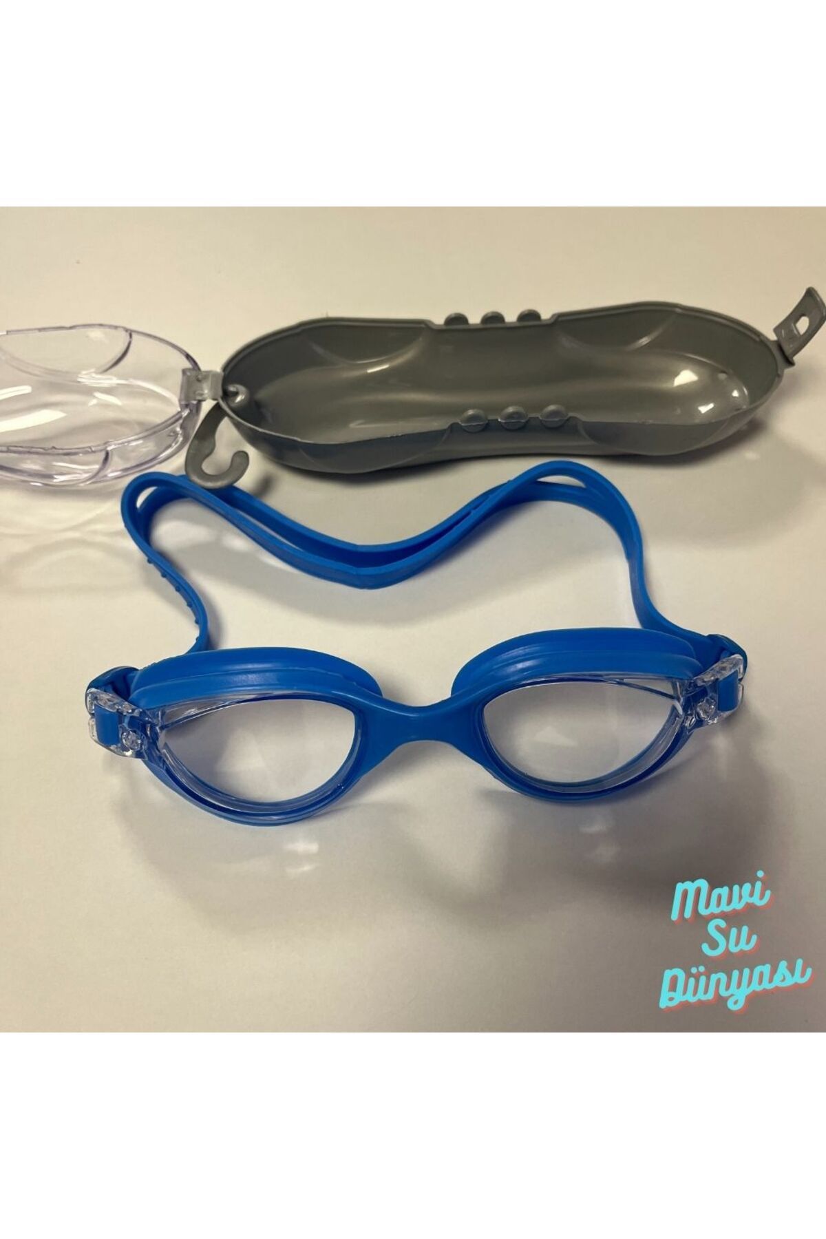 Havuz Deniz Yüzücü Maskesi Maske - Mavi Su Dünyası Mavi