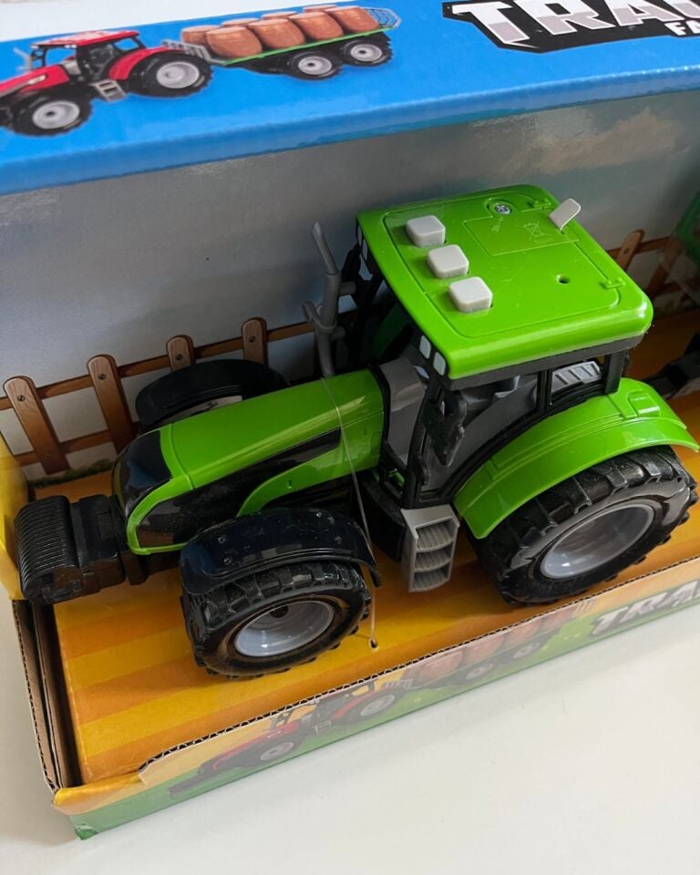 Fıçılı Traktör Pilli Işıklı ve Sesli Traktör 45 Cm
