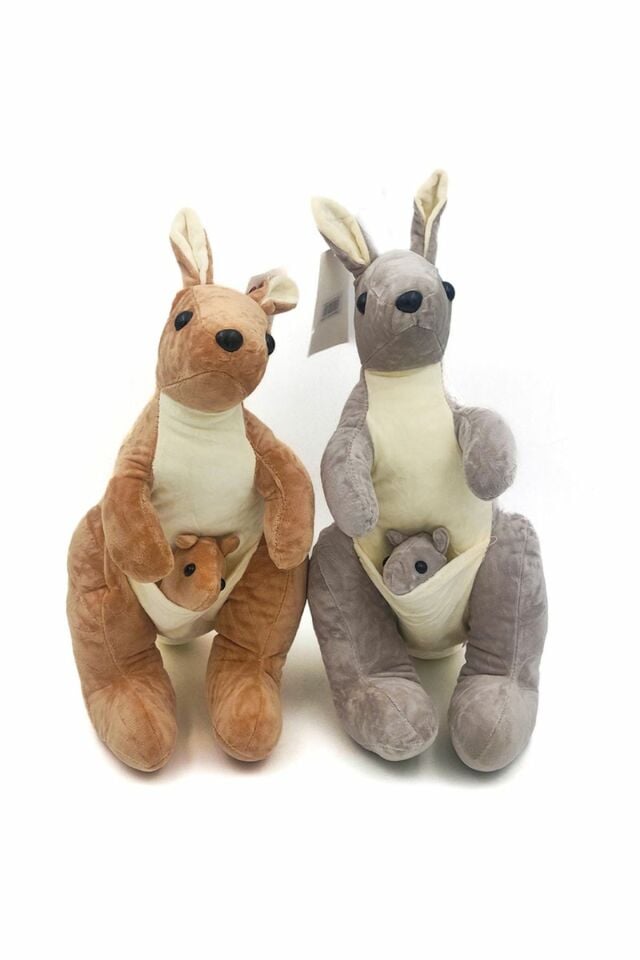 Peluş Kanguru - Mavi Su Dünyası Gri