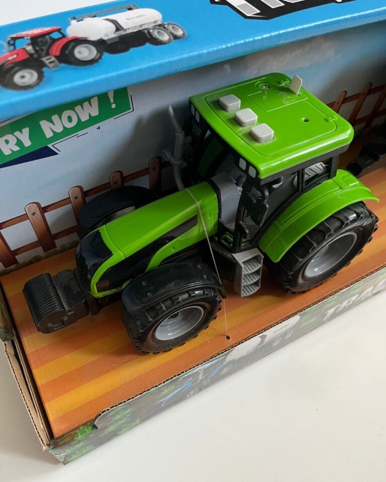 Fıçılı Tanker Pilli Işıklı ve Sesli Traktör 45 Cm