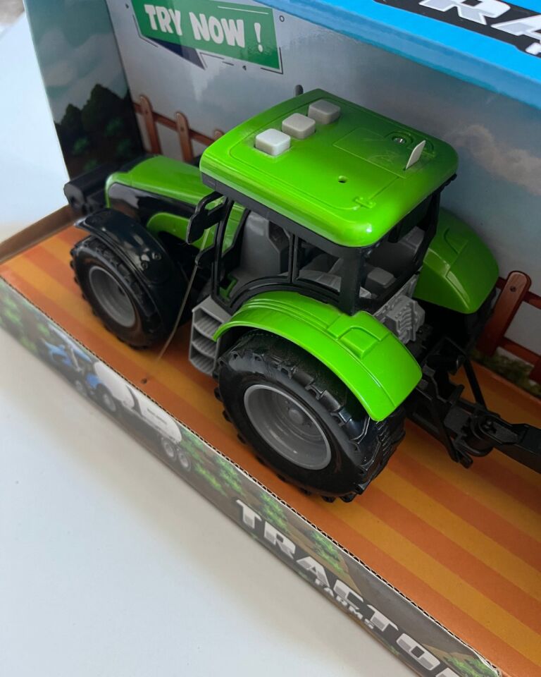 Fıçılı Tanker Pilli Işıklı ve Sesli Traktör 45 Cm