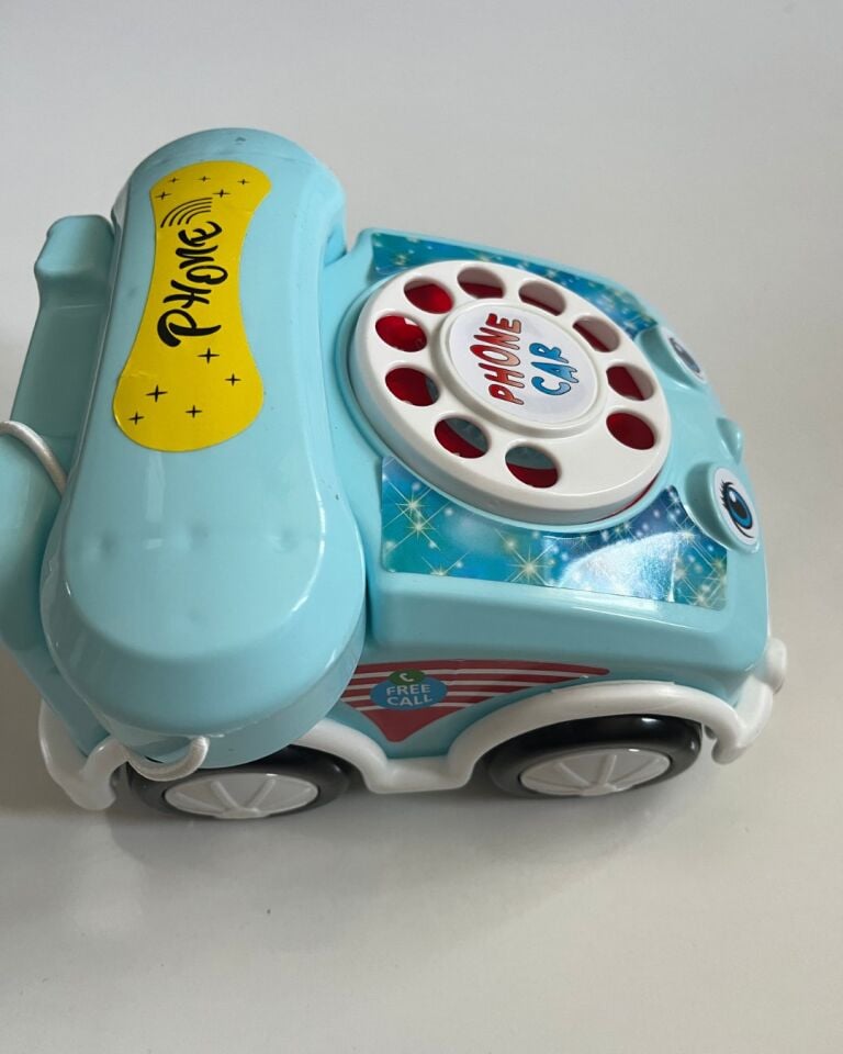 Çevirmeli Mavi Oyuncak Telefon Araba Sürtmeli 18x16 Cm