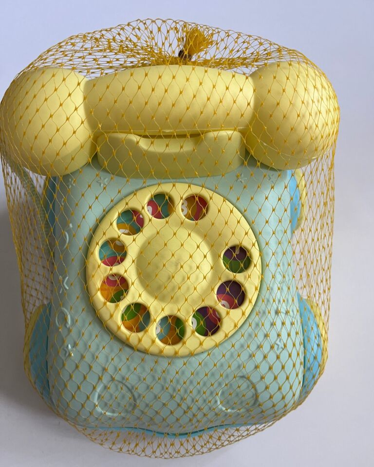 Sevimli Çevirmeli Telefon 15x15 Cm Mavi Renk