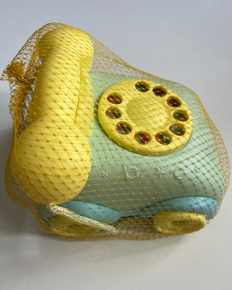 Sevimli Çevirmeli Telefon 15x15 Cm Mavi Renk