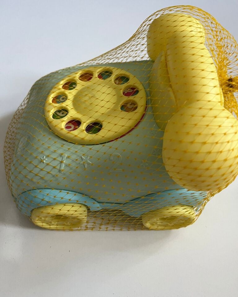Sevimli Çevirmeli Telefon 15x15 Cm Mavi Renk