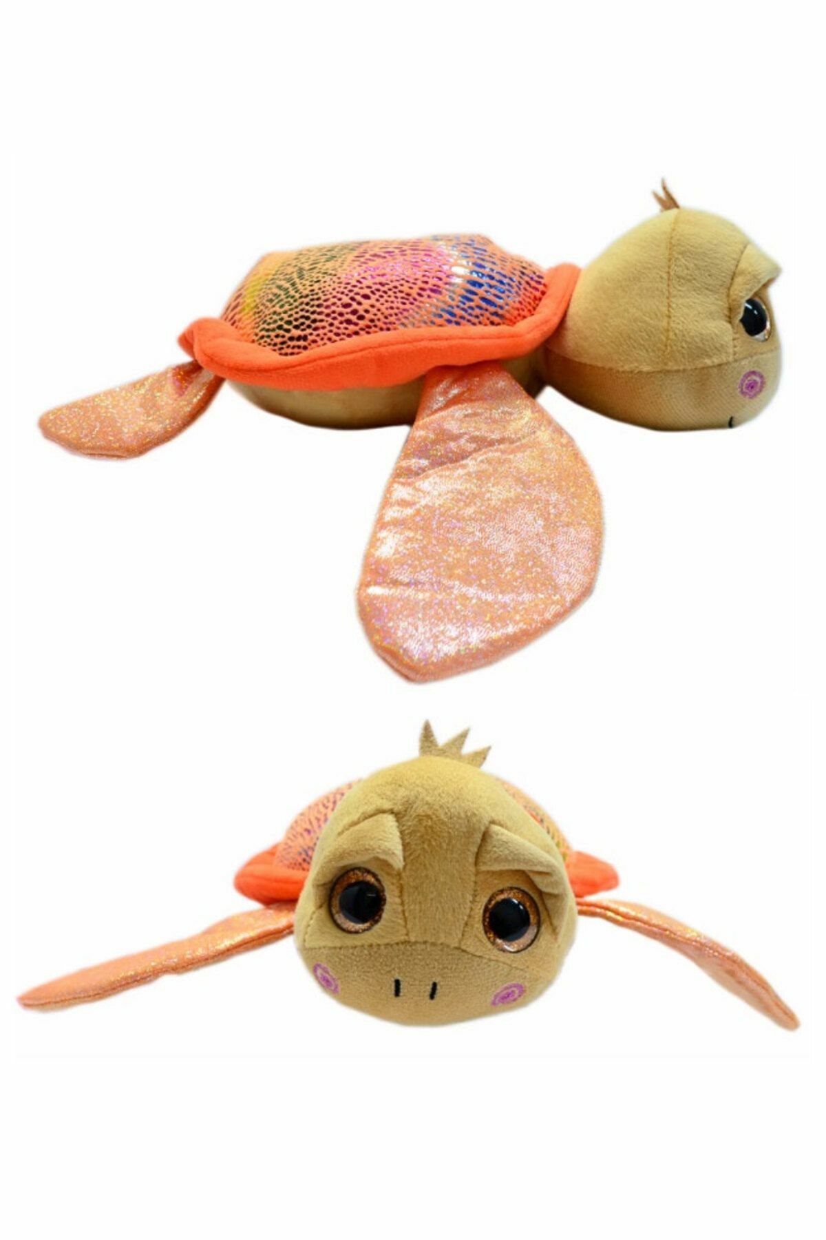 Peluş Kurbağa 25 Cm - Mavi Su Dünyası Turuncu