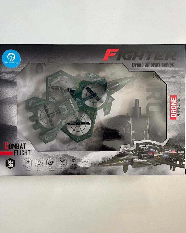 Uzaktan Kumandalı Yeşil Uçak Dron | 2.4Ghz 360 Derece Dönen | Otomatik İniş Kalkış