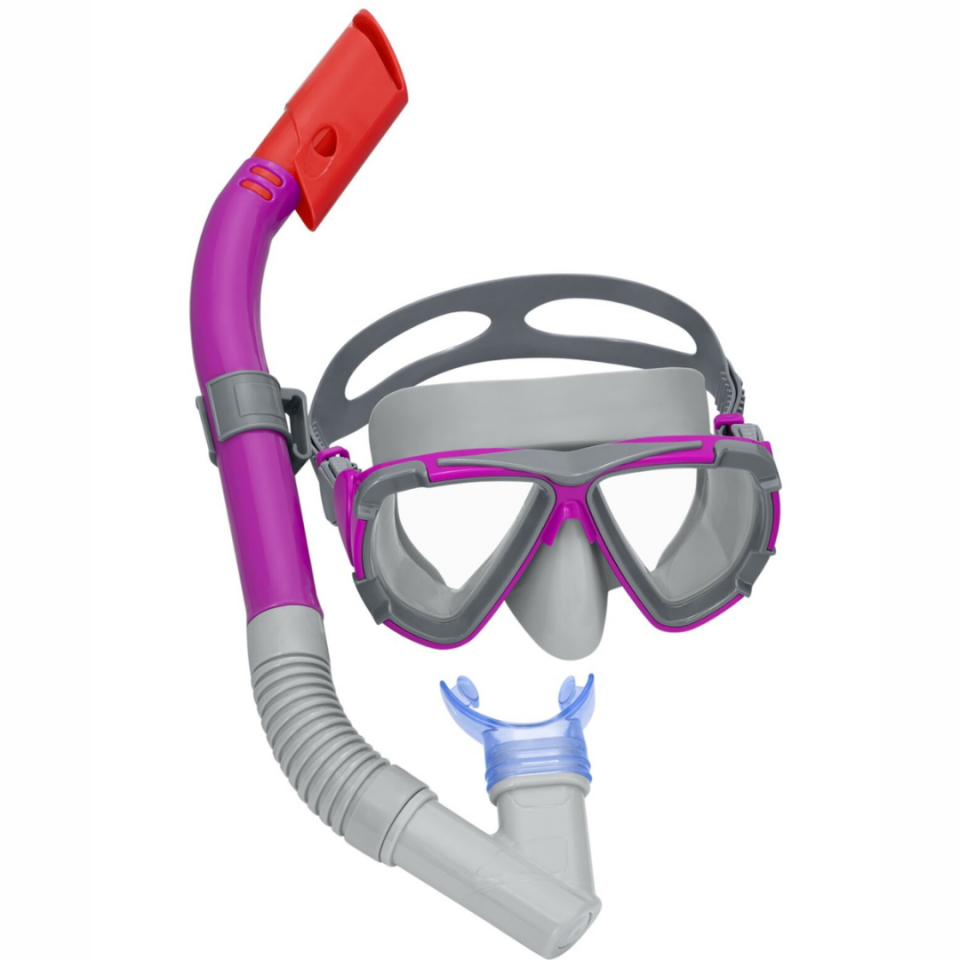 Şnorkel Set 14 Yaş ve Üzeri - Mavi Su Dünyası Pembe