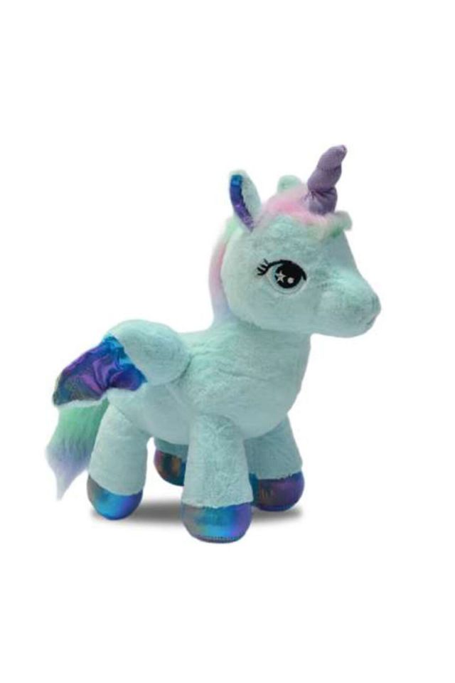 Peluş Kanatlı Unicorn - Mavi Su Dünyası Mavi