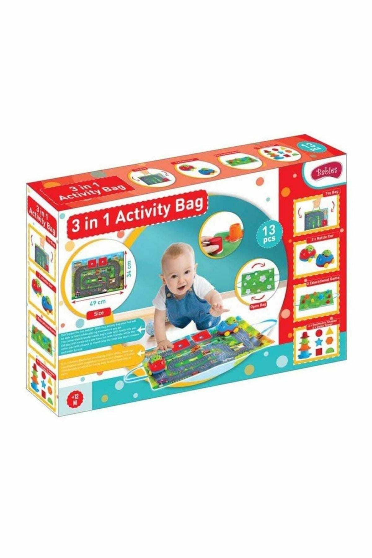 3 ü 1 Arada Bebek Aktivite Çantası | Mavi Su Dünyası