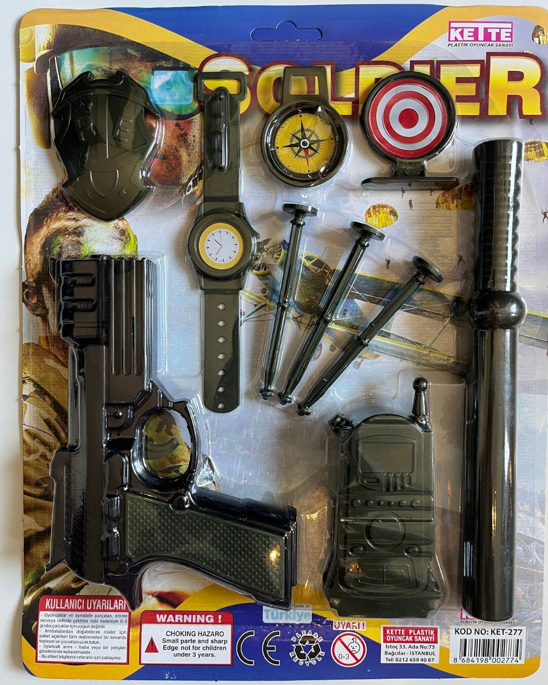 Asker Seti Yeşilli Full Set Oyuncak