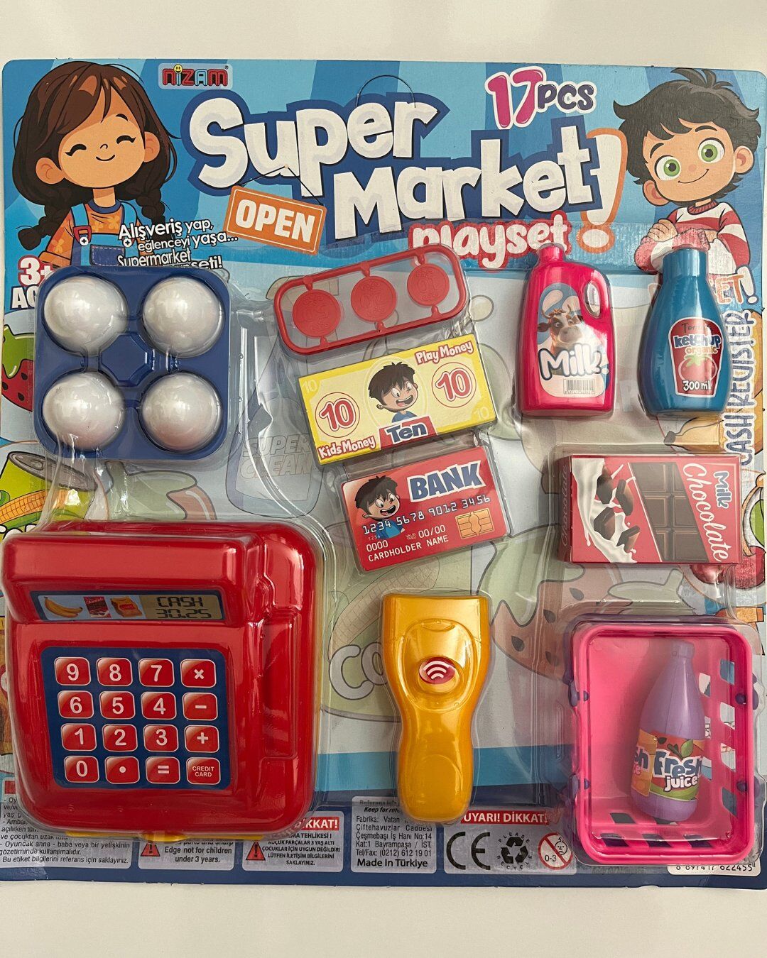 Süpermarket Alışveriş Seti Oyuncak 15 Parçalı