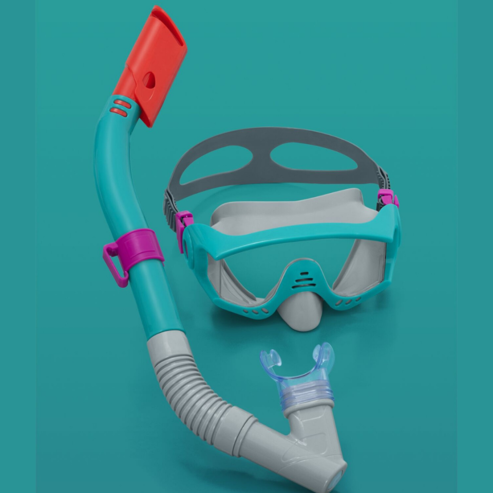 Çocuk Şnorkel Set Spark Wave 7 ile 14 Yaş Arası Mavi