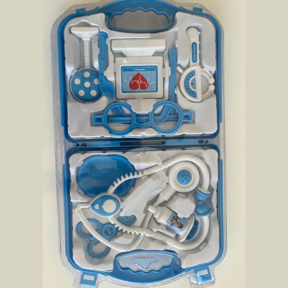 Doktor Seti Renkli Çantalı 10 Parçalı Mavi