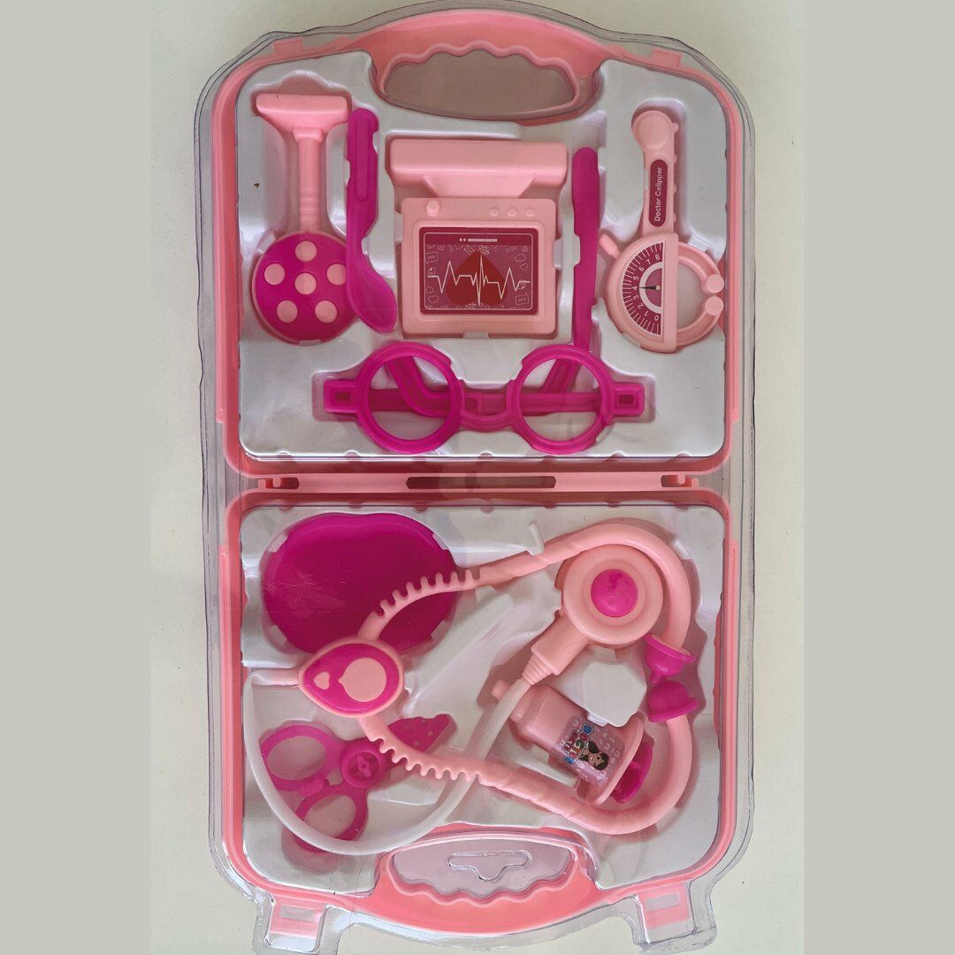 Doktor Seti Renkli Çantalı 10 Parçalı Pembe