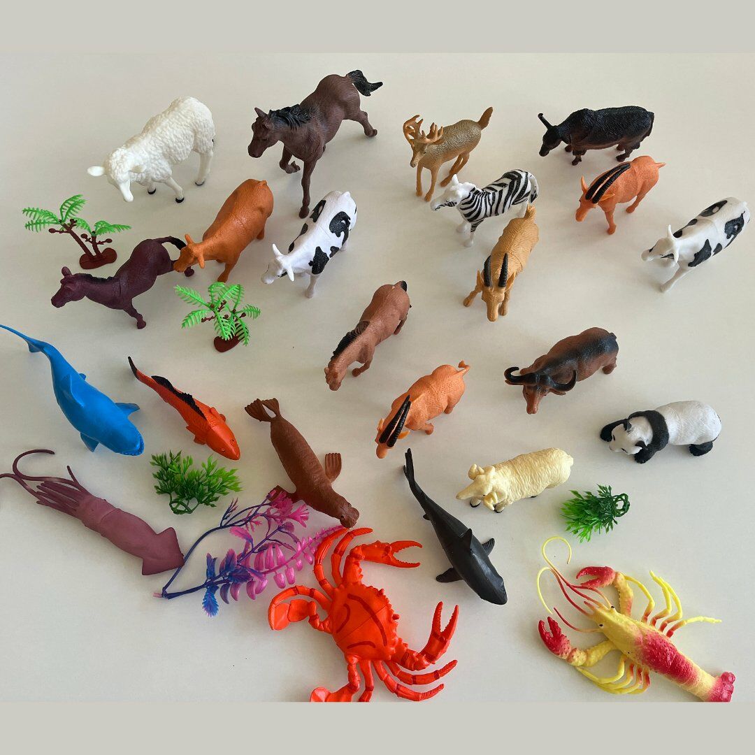 Hayvanlar Alemi Seti 28 Parçalı Full Set Deniz Hayvanları ve Kara Hayvanları