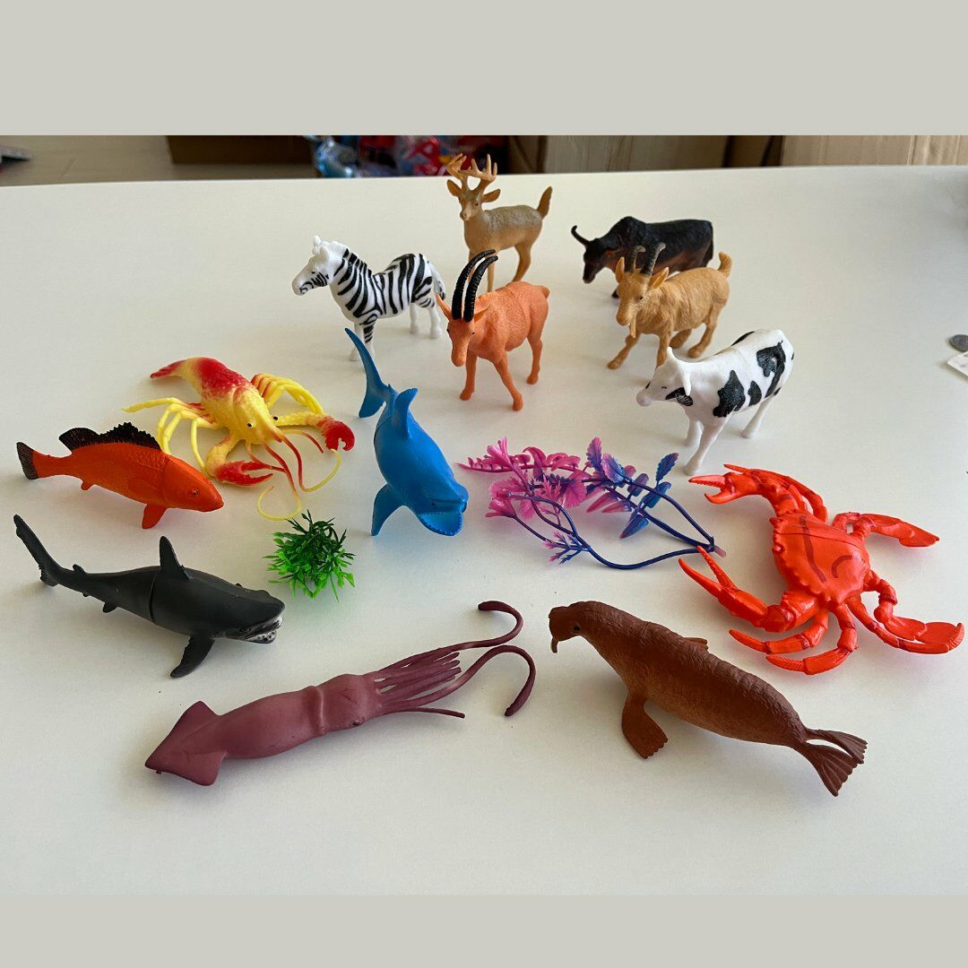 Hayvanlar Alemi Seti 15 Parçalı Full Set Deniz Hayvanları ve Kara Hayvanları