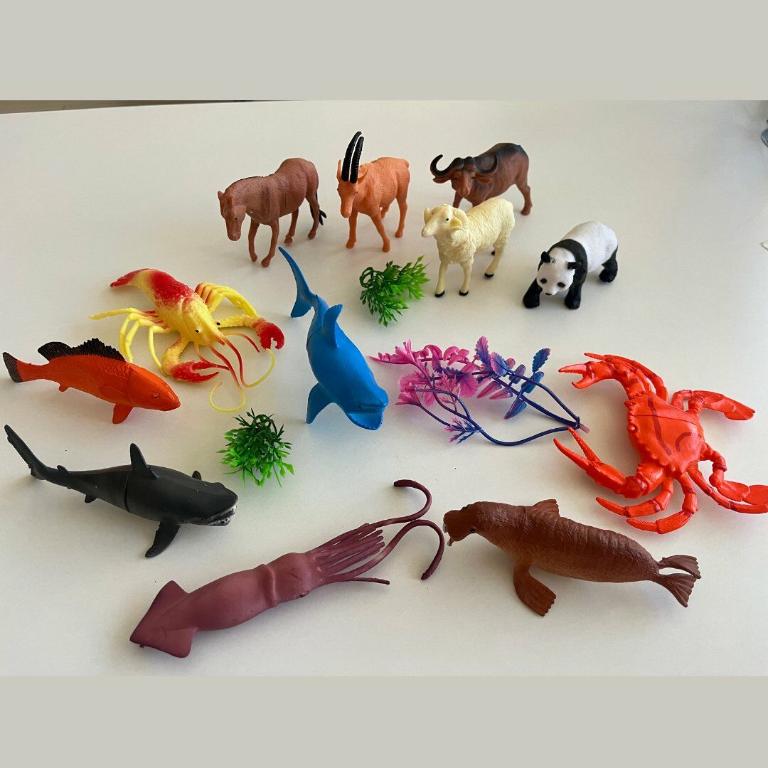 Hayvanlar Alemi Seti 15 Parçalı Full Set Deniz Hayvanları ve Kara Hayvanları