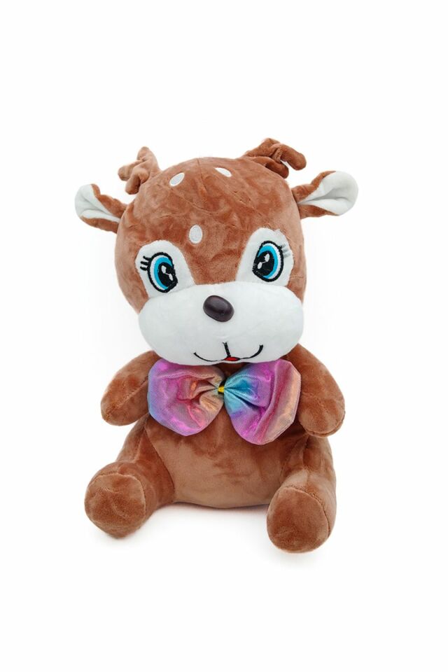 Peluş Papyonlu Geyik - Mavi Su Dünyası Kahverengi