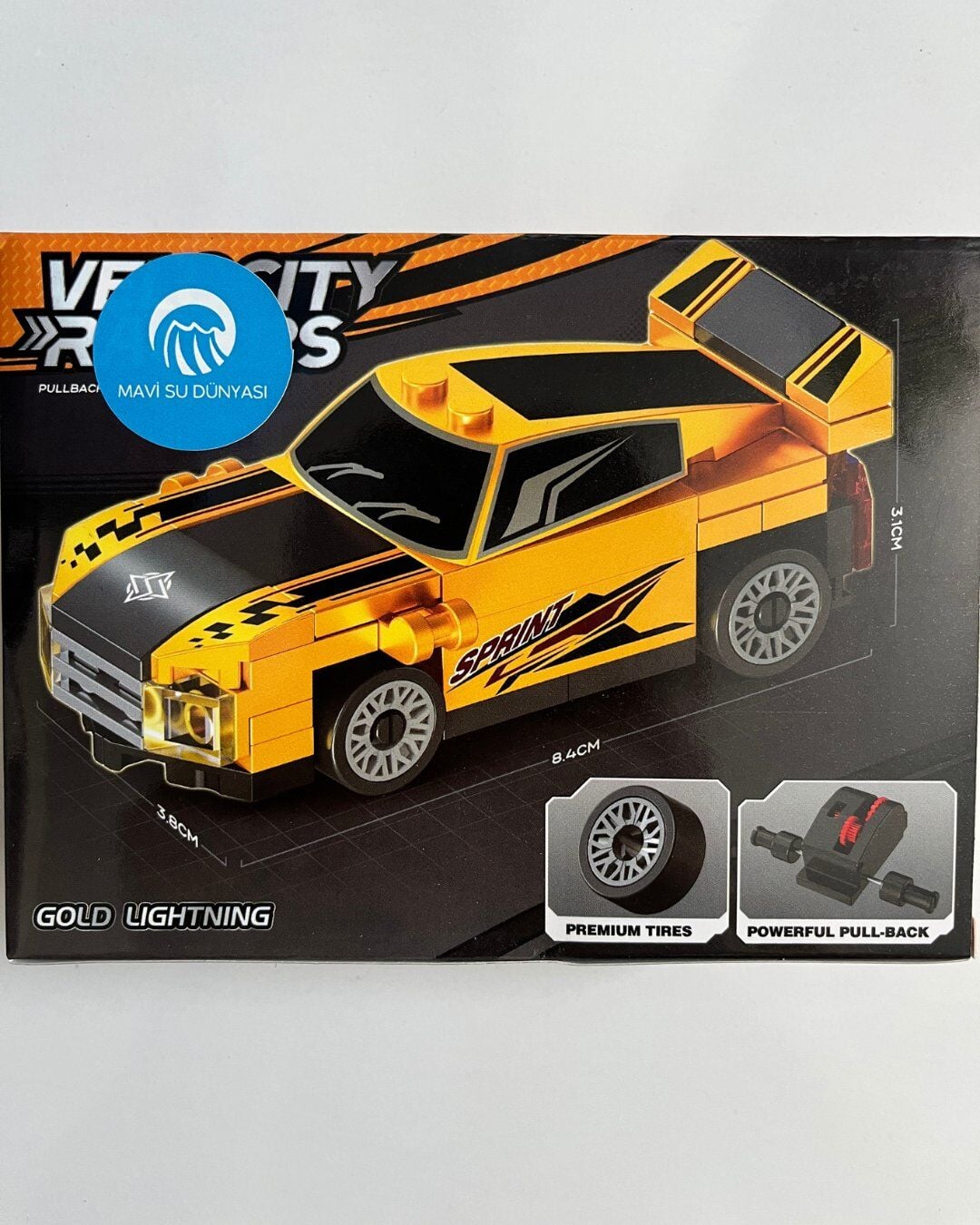 Araba Lego 58 Parça Sarı Renkli