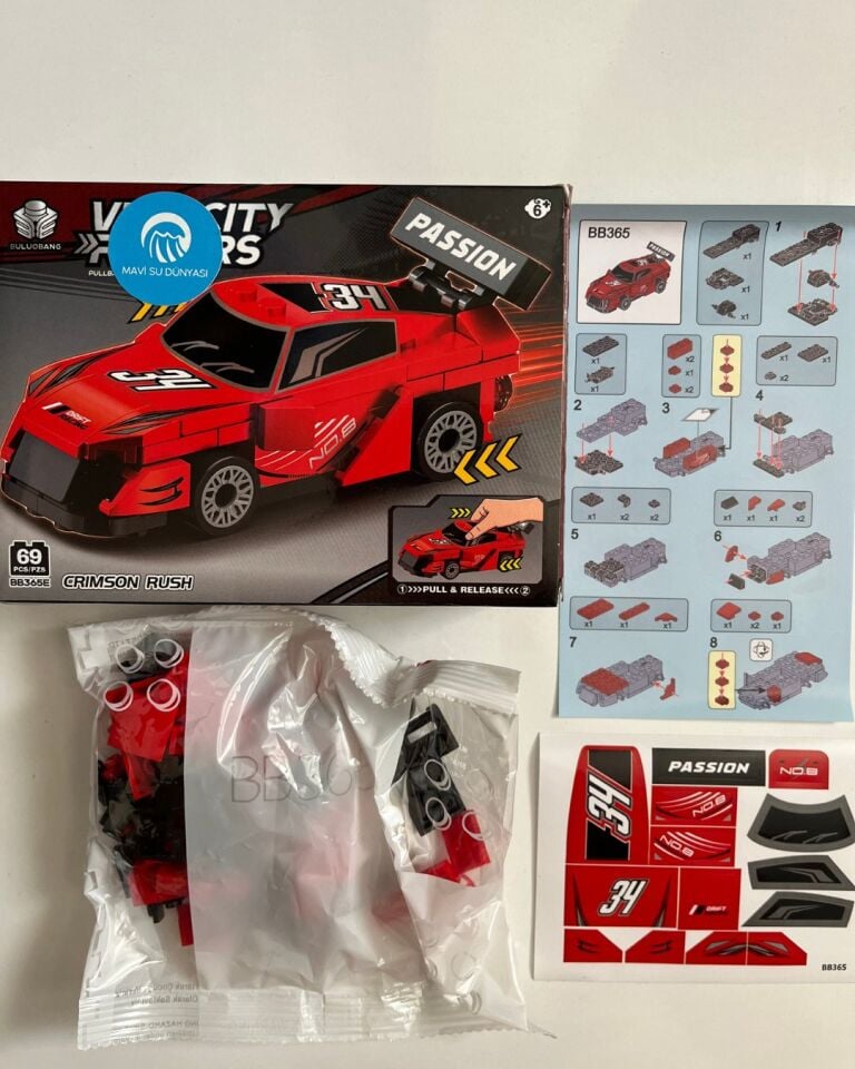 Araba Lego 69 Parça Kırmızı Renkli
