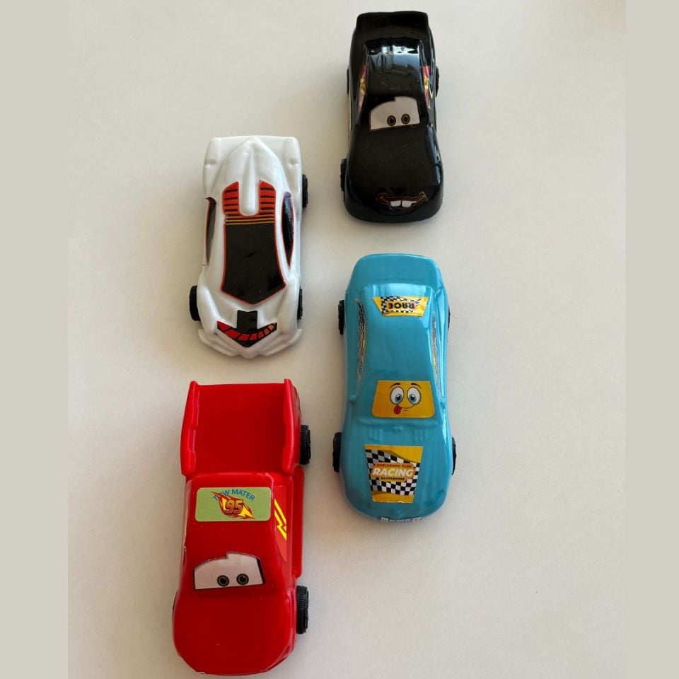 Küçük Arabalar Racer 4' li Şehir Araçları Araçlar 12 Cm' dir