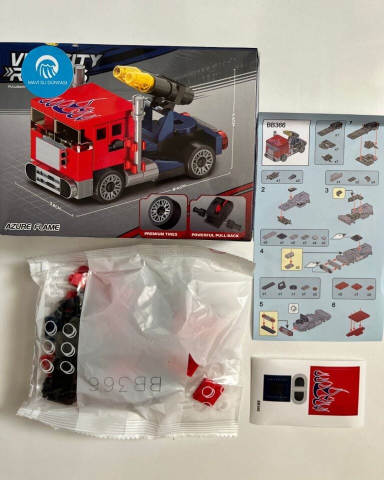 Araba Lego 84 Parça Kırmızı Renkli