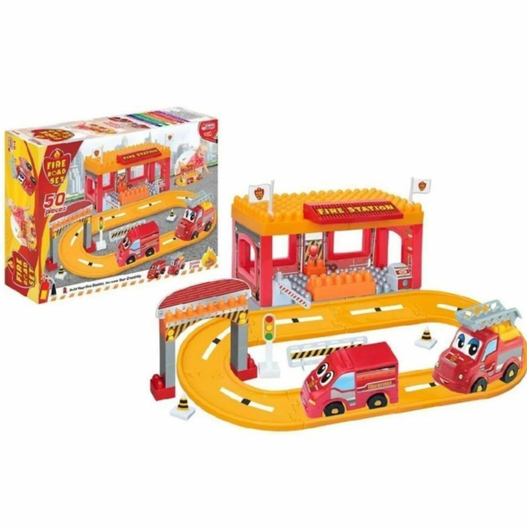 İtfaiye Yol Seti 50 Parçalı - İtfaiye İstasyonunu Oluştur Yaratıcılığı Geliştir