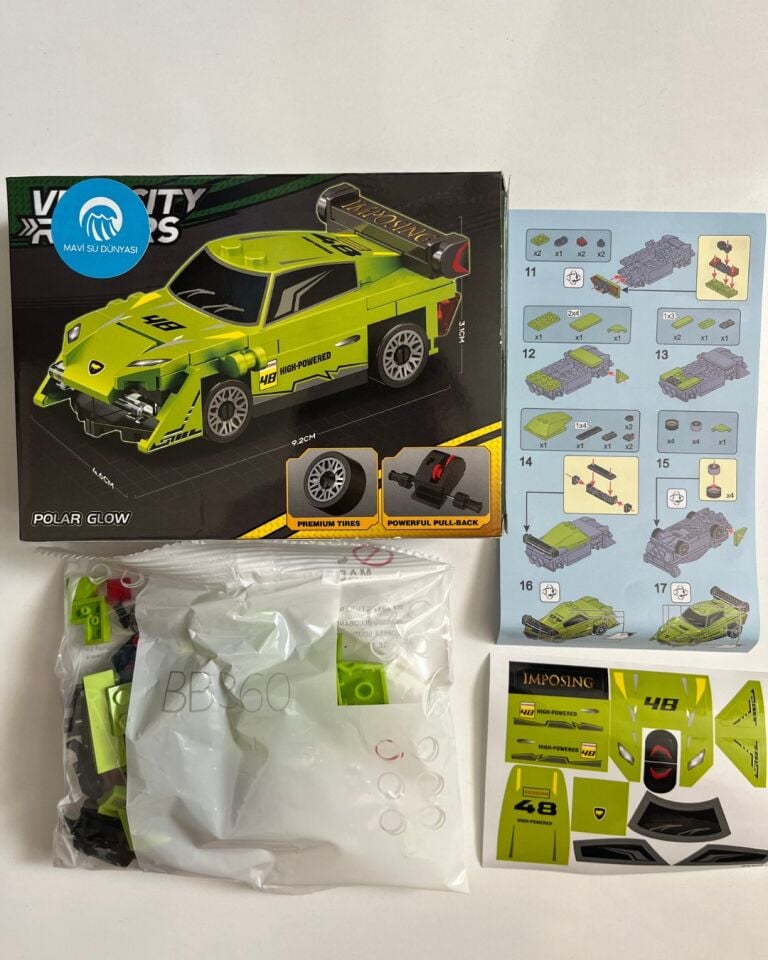 Araba Lego 62 Parça Yeşil Renkli