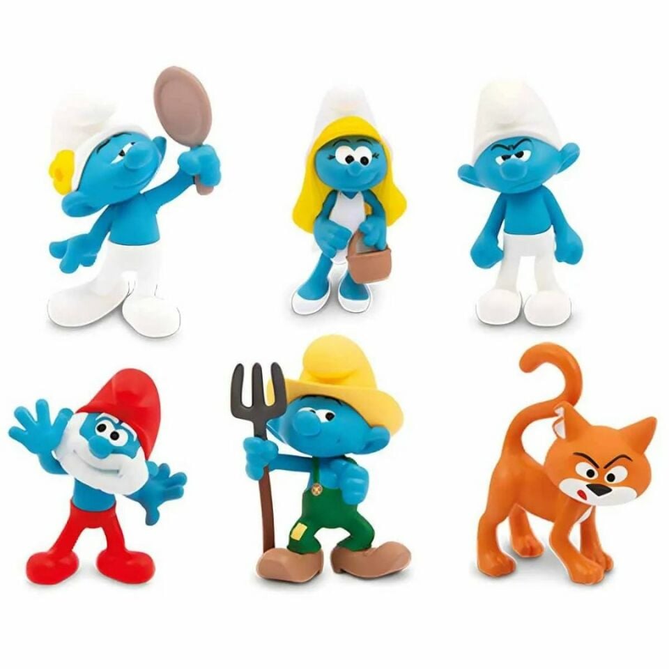 Şirinler Figür Seti 6 Şirin Seti Şirin Baba veya Gargamel Seti Gargamel