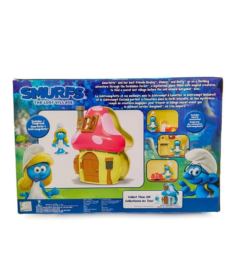 Şirinler Figürlü Mantar Ev ve Oyun Seti Pembe