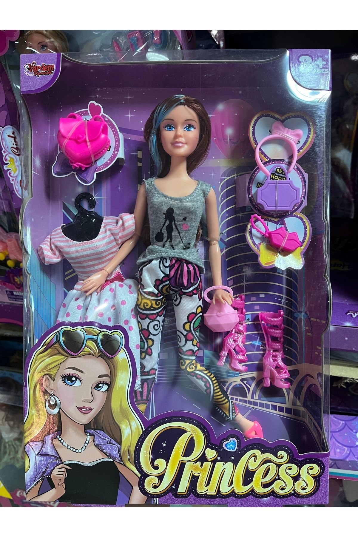 Aksesuarlı Yedek Pijamalı Elbiseli Bebek 29 Cm | Mavi Su Dünyası