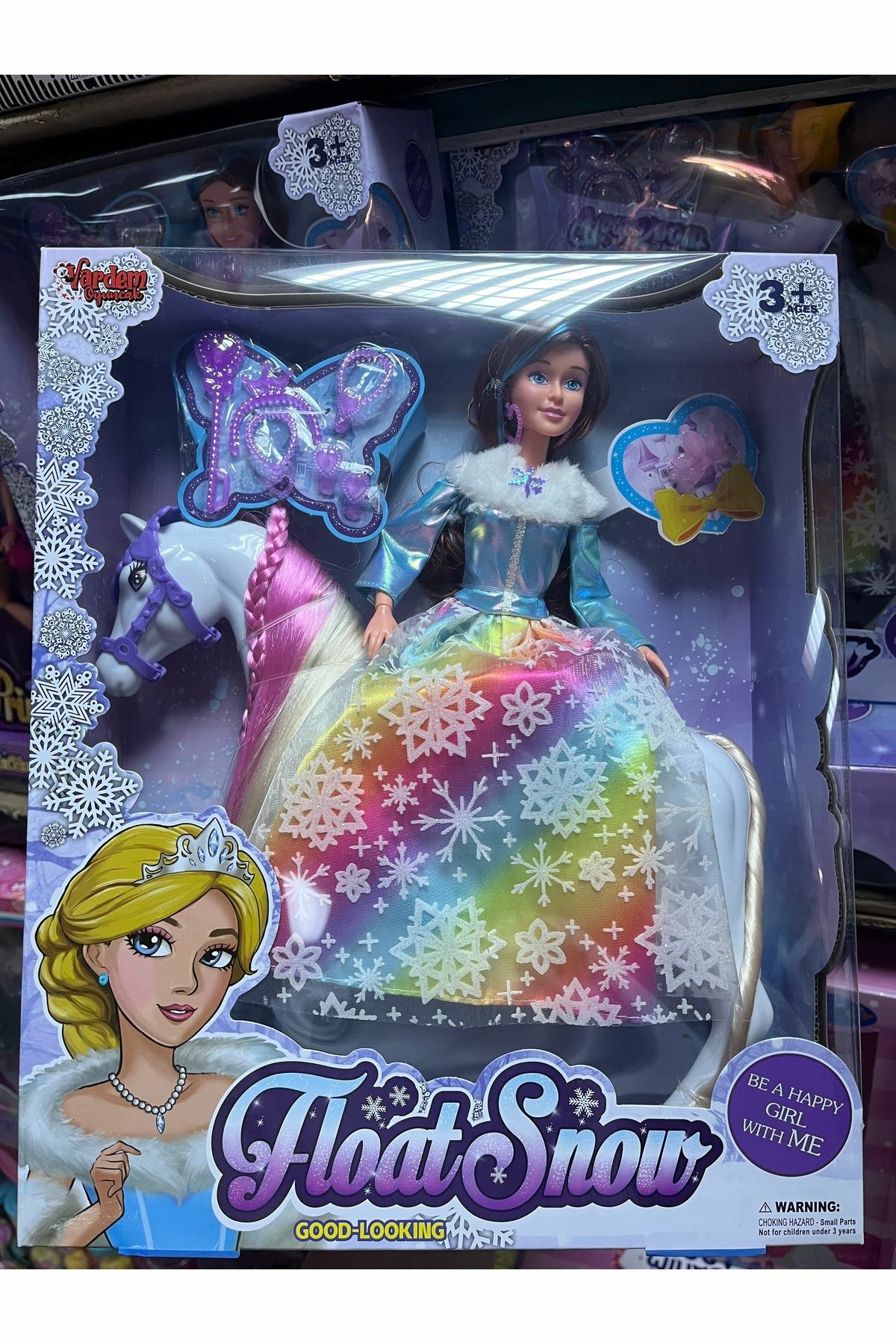 Aksesuarlı Atlı Bebek 29 Cm | Mavi Su Dünyası