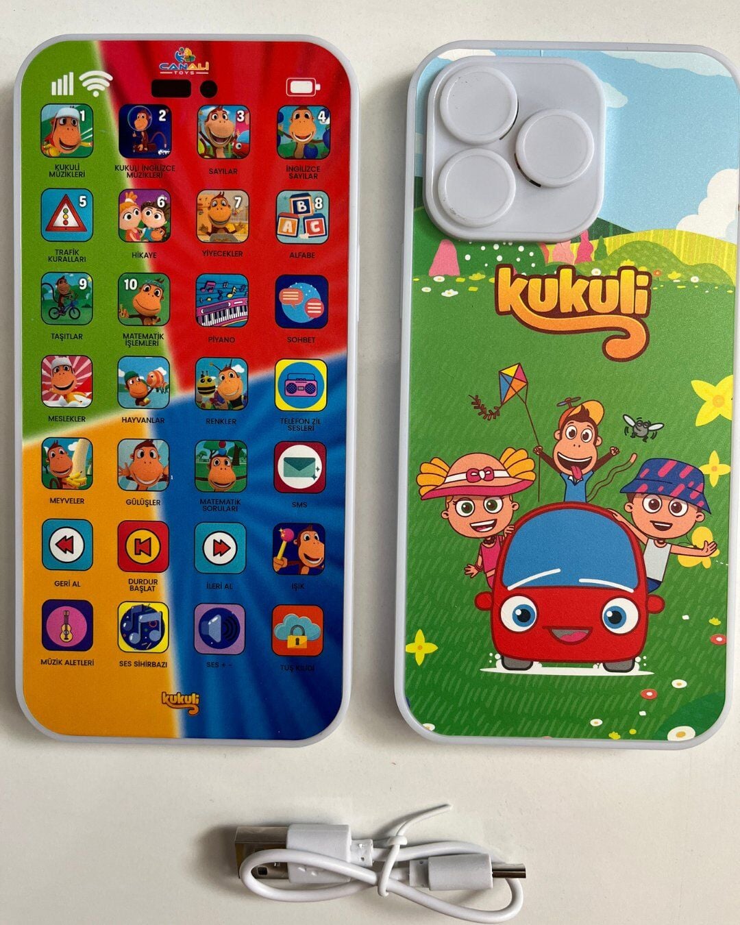 Eğitici Çok Özellikli Kukuli Şarjlı Telefon 500 Farklı Sesli