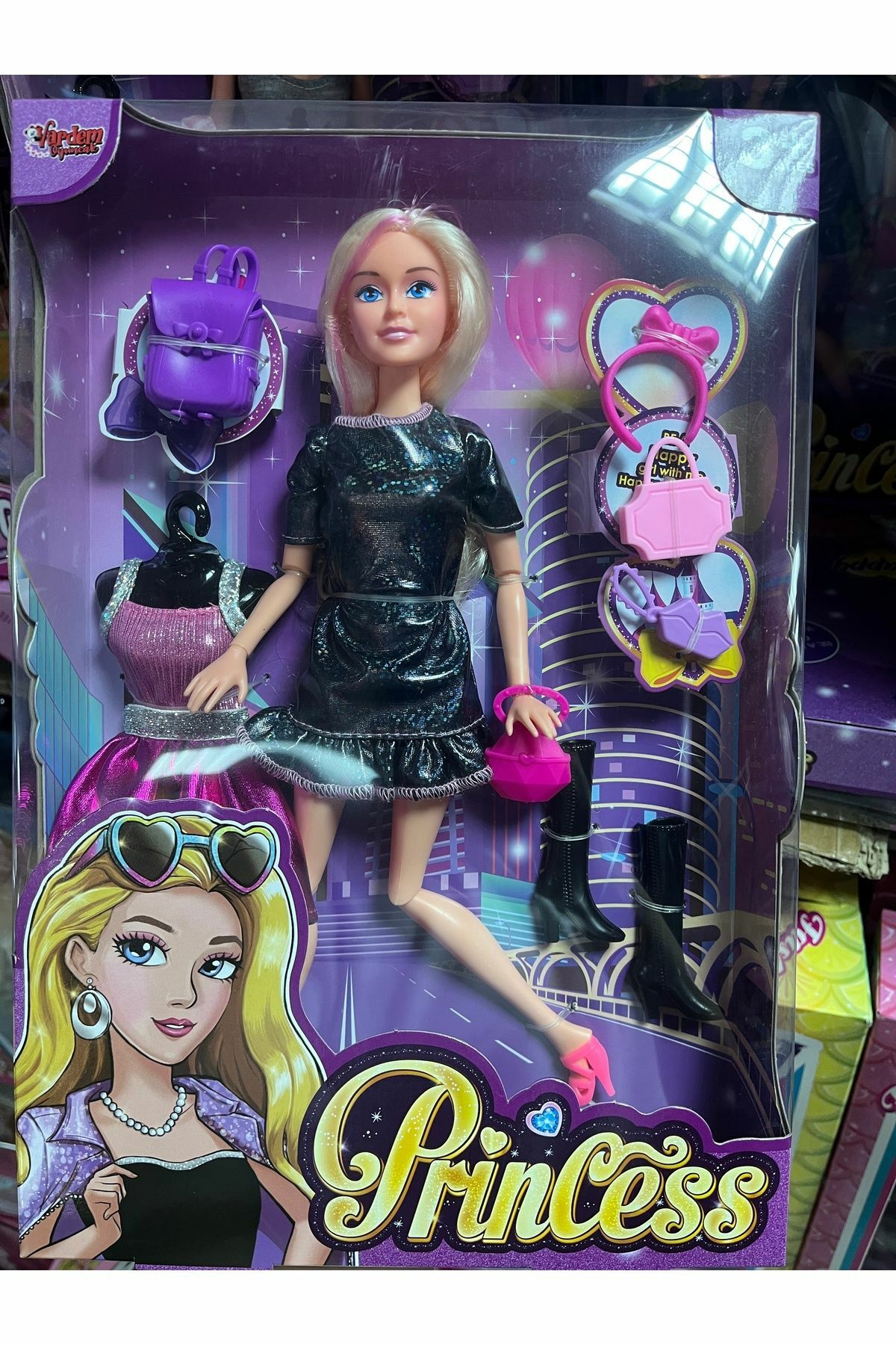 Aksesuarlı Yedek Elbiseli Bebek 29 Cm | Mavi Su Dünyası