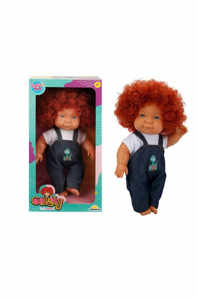 Oyuncak Bebek Kıvırcık Saçlı 35 Cm Bebek | Mavi Su Dünyası