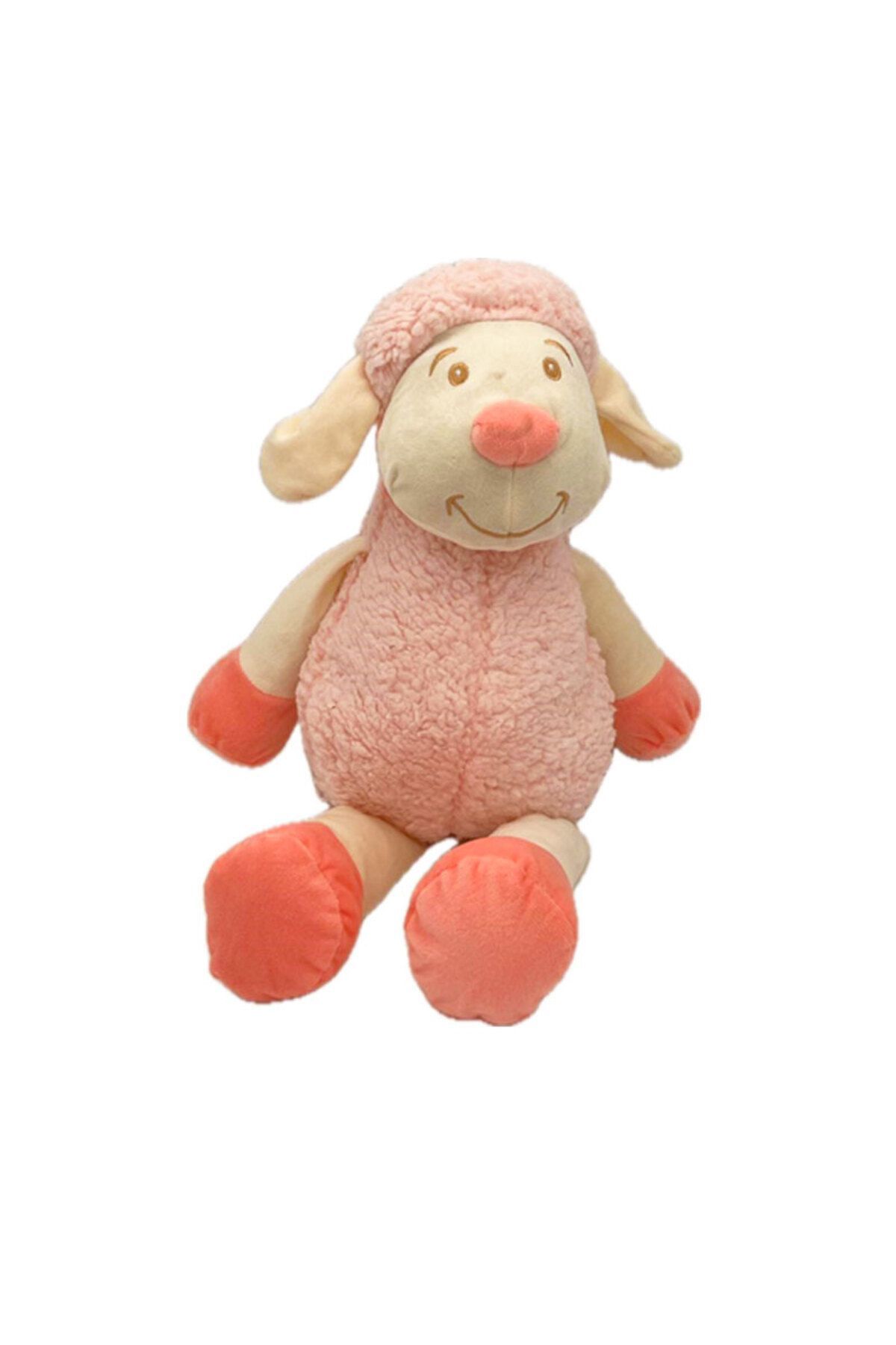 Peluş Renkli Kuzular 45 Cm Pembe